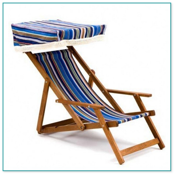 Deck Chair With Sun Canopy
