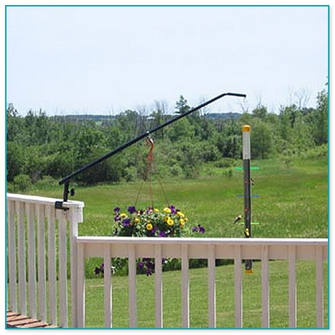 Deck Mounted Bird Feeder Pole