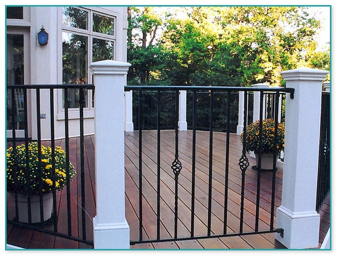 Deck With Wrought Iron Railing
