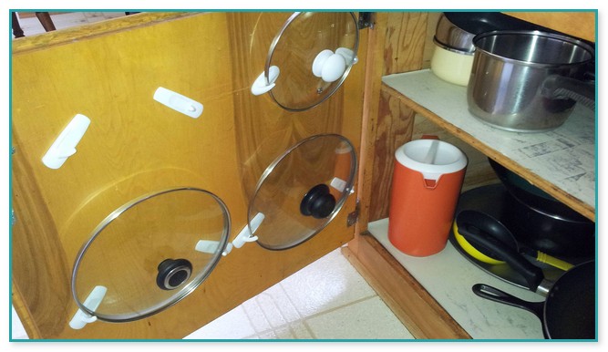 Kitchen Cabinet Door Pot And Pan Lid Rack Organizer