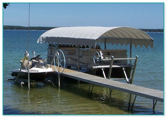 Pontoon Boat Lift With Canopy