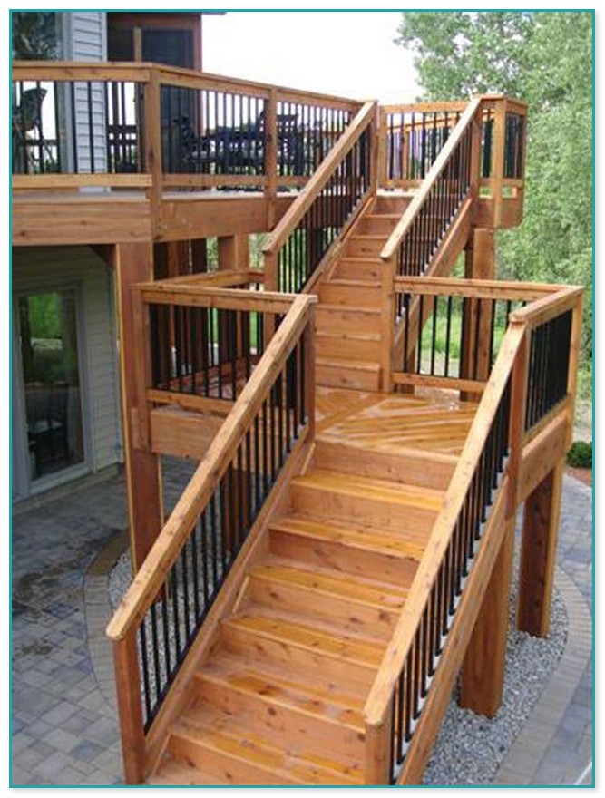 Wood Deck Steps Design