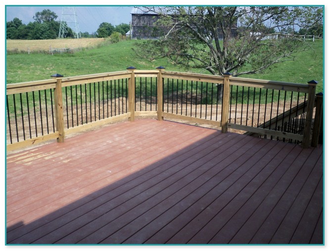 Wood Deck With Composite Railing
