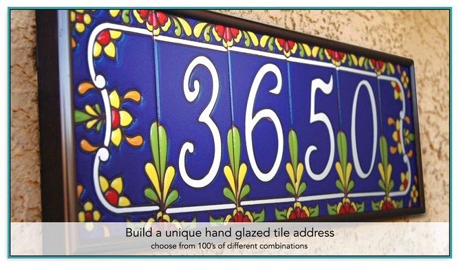 Decorative House Number Tiles
