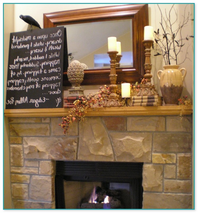 How To Decorate A Stone Fireplace Mantel