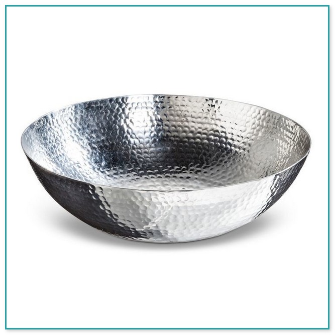 Large Silver Decorative Bowl