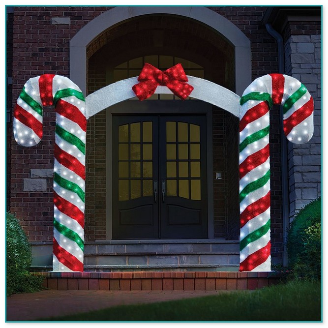 Outdoor Christmas Candy Cane Decorations