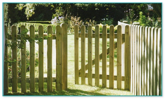 Wood Picket Fence Gate