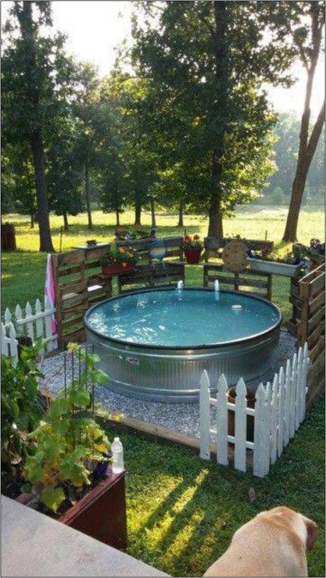 Hot Tub Made Out Of Water Trough