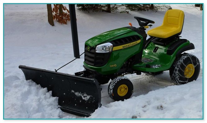 Lawn Mower With Snow Plow