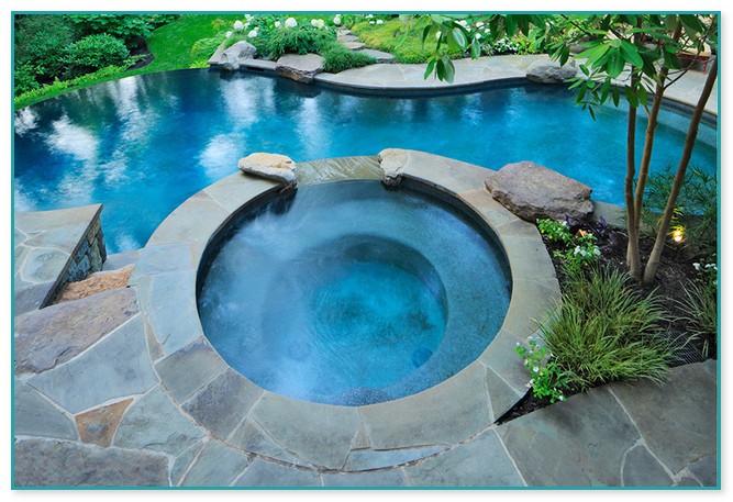 Swimming Pool Designs With Hot Tub